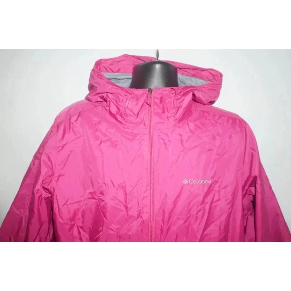 Columbia Pink Lightweight Hoodie Windbreaker XL